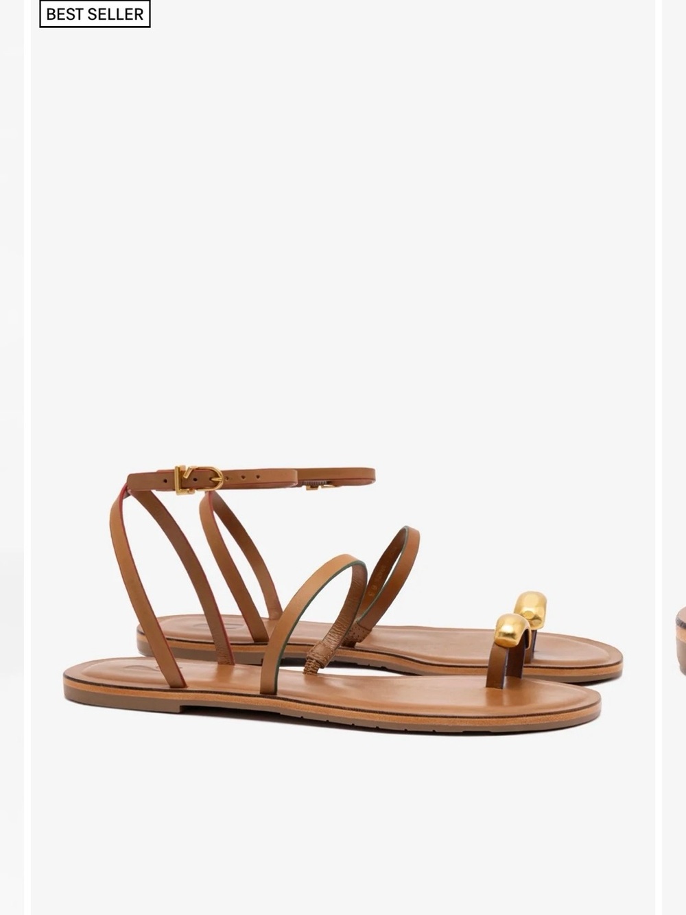 Larroude Biarritz Sandal in Brown